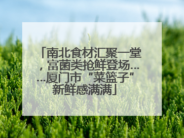 南北食材汇聚一堂，富菌类抢鲜登场……厦门市“菜篮子”新鲜感满满