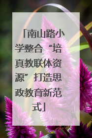 南山路小学整合“培真教联体资源”打造思政教育新范式