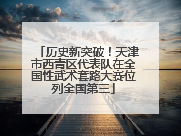 历史新突破！天津市西青区代表队在全国性武术套路大赛位列全国第三