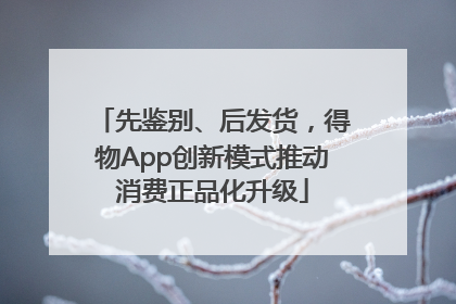 先鉴别、后发货，得物App创新模式推动消费正品化升级