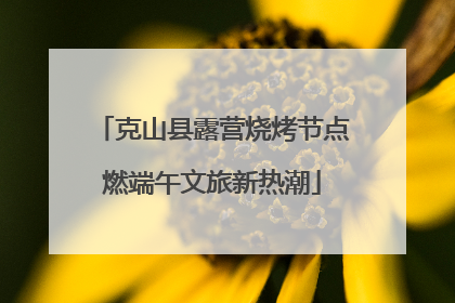 克山县露营烧烤节点燃端午文旅新热潮