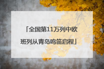 全国第11万列中欧班列从青岛鸣笛启程