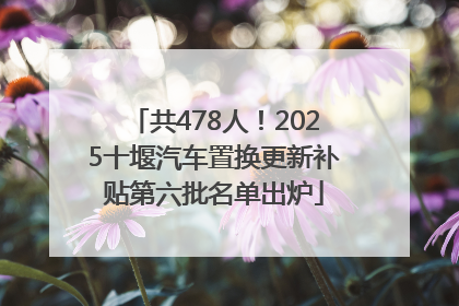 共478人！2025十堰汽车置换更新补贴第六批名单出炉