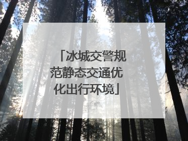 冰城交警规范静态交通优化出行环境