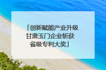 创新赋能产业升级 甘肃玉门企业斩获省级专利大奖