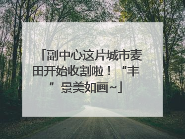 副中心这片城市麦田开始收割啦！“丰”景美如画~
