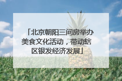 北京朝阳三间房举办美食文化活动，带动辖区银发经济发展