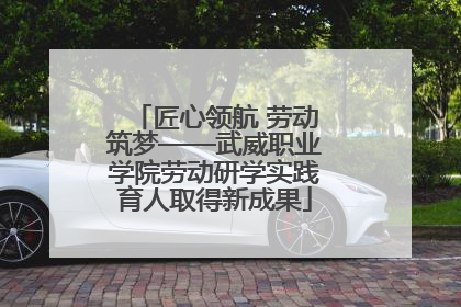 匠心领航 劳动筑梦——武威职业学院劳动研学实践育人取得新成果