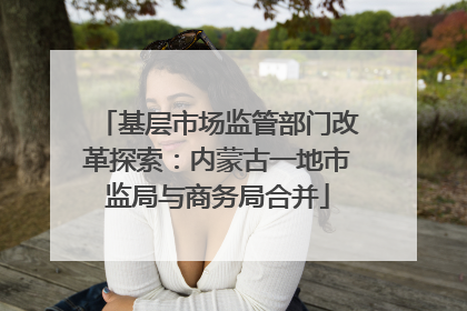 基层市场监管部门改革探索：内蒙古一地市监局与商务局合并