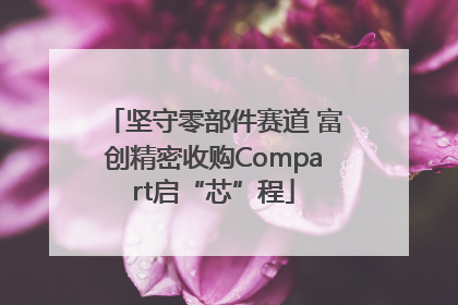 坚守零部件赛道 富创精密收购Compart启“芯”程