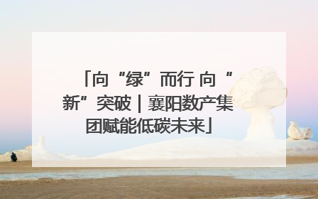 向“绿”而行 向“新”突破｜襄阳数产集团赋能低碳未来