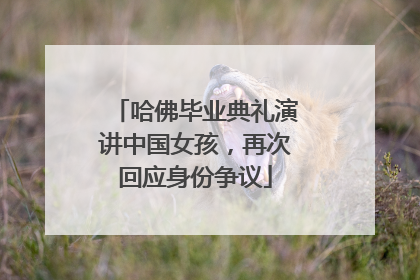 哈佛毕业典礼演讲中国女孩，再次回应身份争议