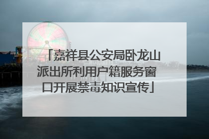 嘉祥县公安局卧龙山派出所利用户籍服务窗口开展禁毒知识宣传