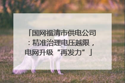 国网福清市供电公司：精准治理电压越限，电网升级“再发力”