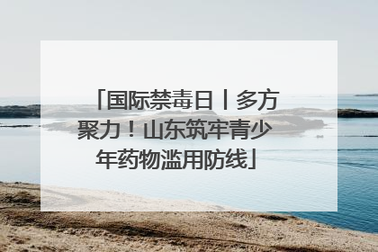 国际禁毒日丨多方聚力！山东筑牢青少年药物滥用防线