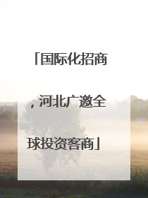 国际化招商，河北广邀全球投资客商