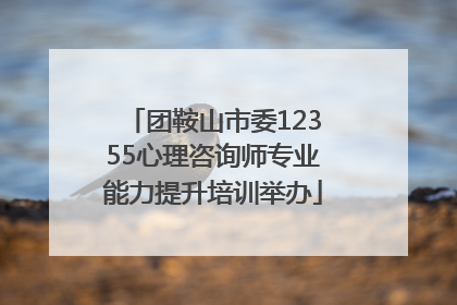 团鞍山市委12355心理咨询师专业能力提升培训举办