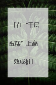 在“千层蛋糕”上高效成桩