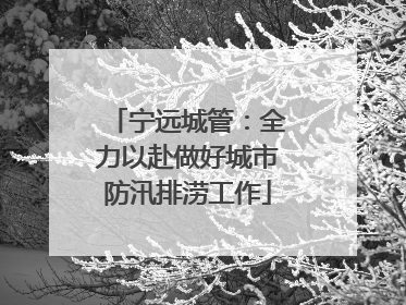宁远城管：全力以赴做好城市防汛排涝工作