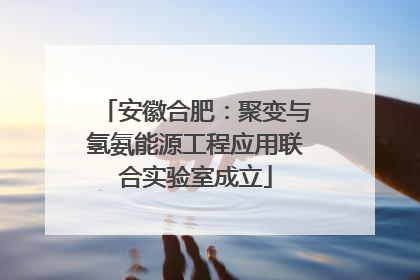 安徽合肥：聚变与氢氨能源工程应用联合实验室成立
