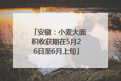 安徽：小麦大面积收获期在5月26日至6月上旬