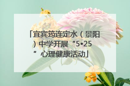 宜宾筠连定水（景阳）中学开展“5•25”心理健康活动