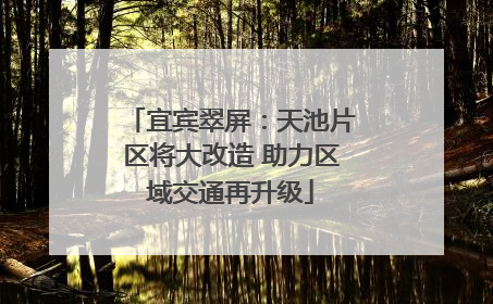 宜宾翠屏：天池片区将大改造 助力区域交通再升级