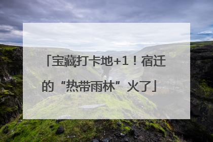 宝藏打卡地+1！宿迁的“热带雨林”火了