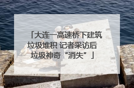 大连一高速桥下建筑垃圾堆积 记者采访后垃圾神奇“消失”