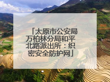 太原市公安局万柏林分局和平北路派出所：织密安全防护网