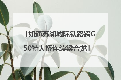 如通苏湖城际铁路跨G50特大桥连续梁合龙