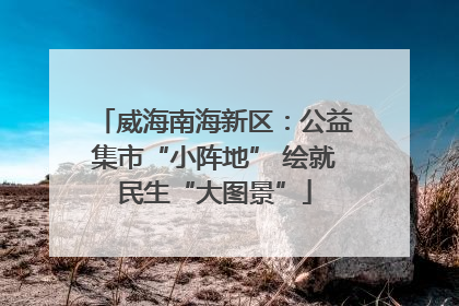 威海南海新区：公益集市“小阵地” 绘就民生“大图景”