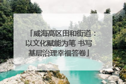威海高区田和街道：以文化赋能为笔 书写基层治理幸福答卷