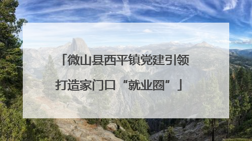 微山县西平镇党建引领打造家门口“就业圈”