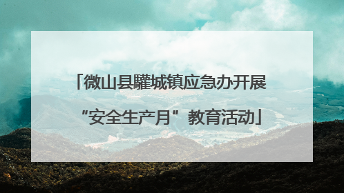 微山县驩城镇应急办开展“安全生产月”教育活动