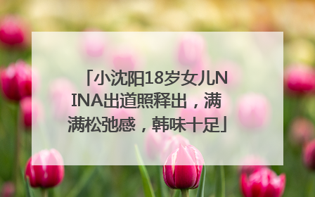 小沈阳18岁女儿NINA出道照释出，满满松弛感，韩味十足