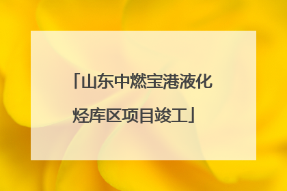 山东中燃宝港液化烃库区项目竣工