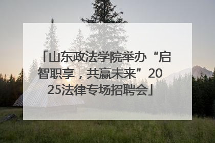 山东政法学院举办“启智职享，共赢未来”2025法律专场招聘会