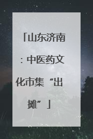 山东济南：中医药文化市集“出摊”