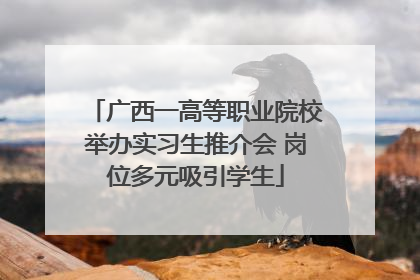 广西一高等职业院校举办实习生推介会 岗位多元吸引学生
