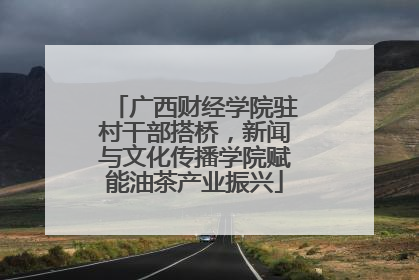 广西财经学院驻村干部搭桥，新闻与文化传播学院赋能油茶产业振兴