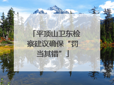 平顶山卫东检察建议确保“罚当其错”
