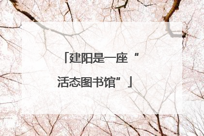 建阳是一座“活态图书馆”
