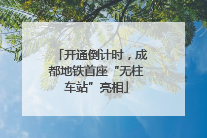 开通倒计时，成都地铁首座“无柱车站”亮相