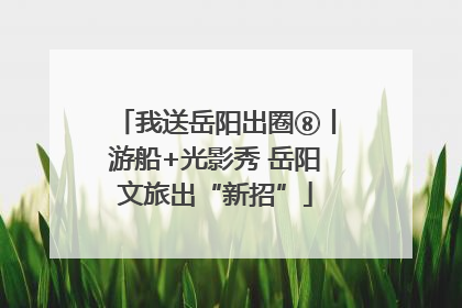 我送岳阳出圈⑧丨游船+光影秀 岳阳文旅出“新招”