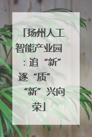 扬州人工智能产业园：追“新”逐“质” “新”兴向荣