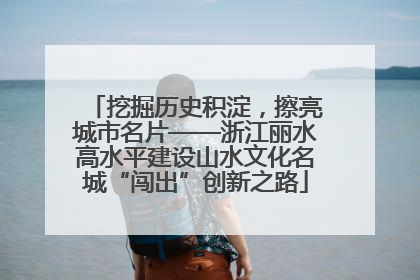 挖掘历史积淀，擦亮城市名片——浙江丽水高水平建设山水文化名城“闯出”创新之路