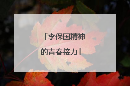 李保国精神的青春接力