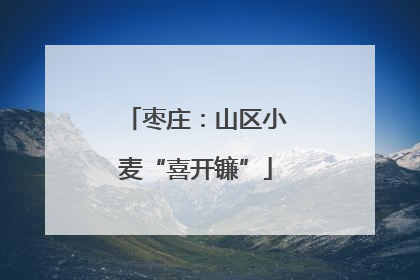 枣庄：山区小麦“喜开镰”