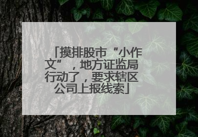 摸排股市“小作文”，地方证监局行动了，要求辖区公司上报线索